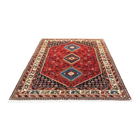 Tapis persan - Nomadic - 195 x 141 cm - rouge