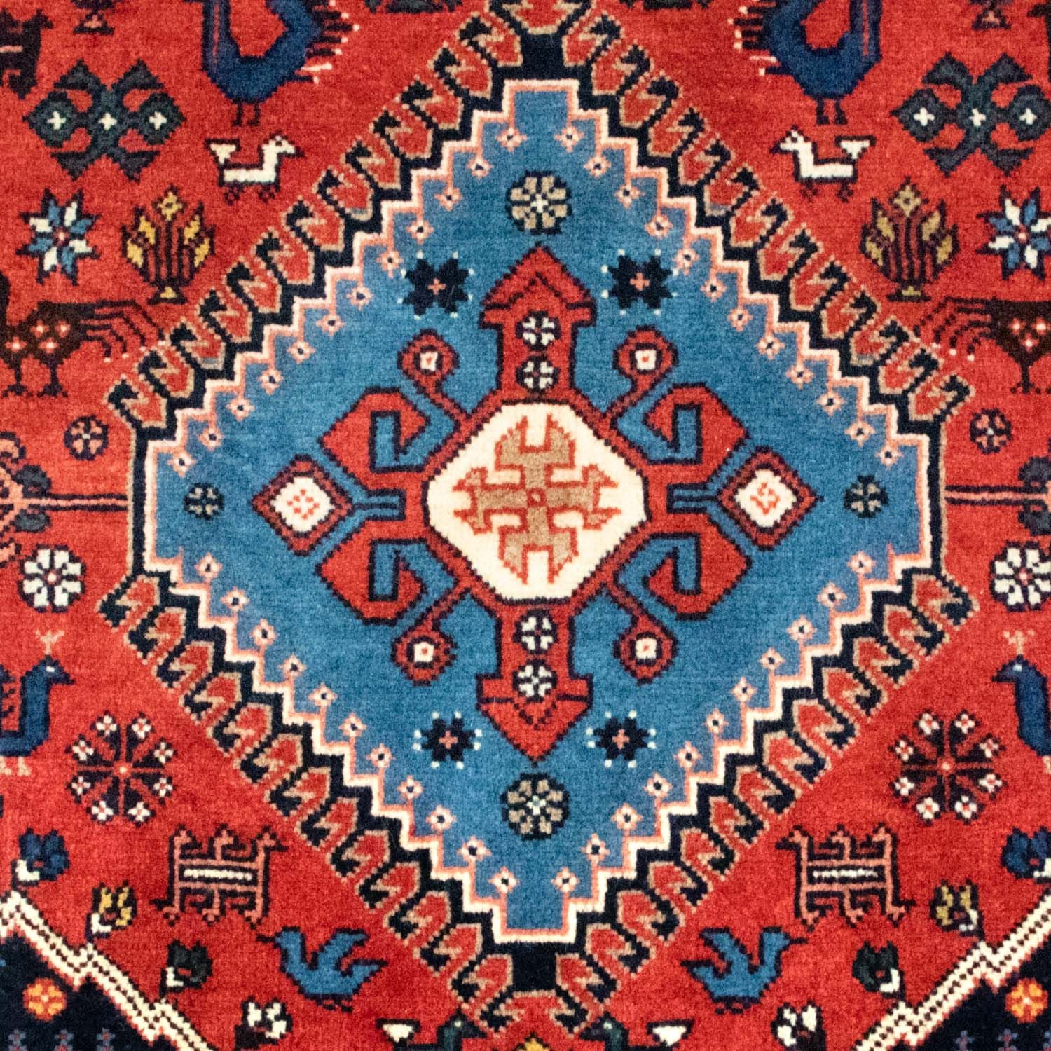 Tapis persan - Nomadic - 195 x 141 cm - rouge