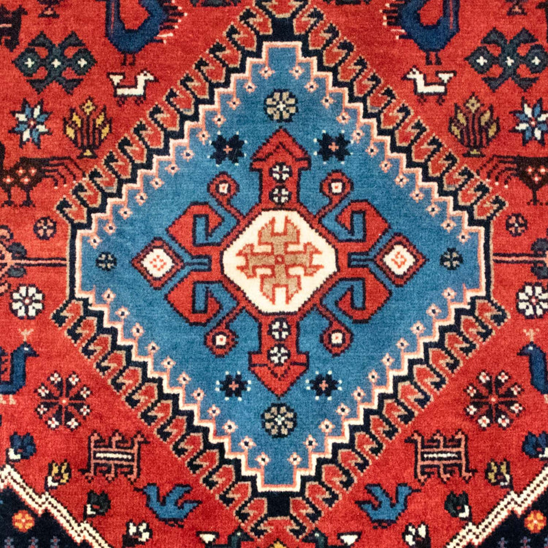 Tapis persan - Nomadic - 195 x 141 cm - rouge