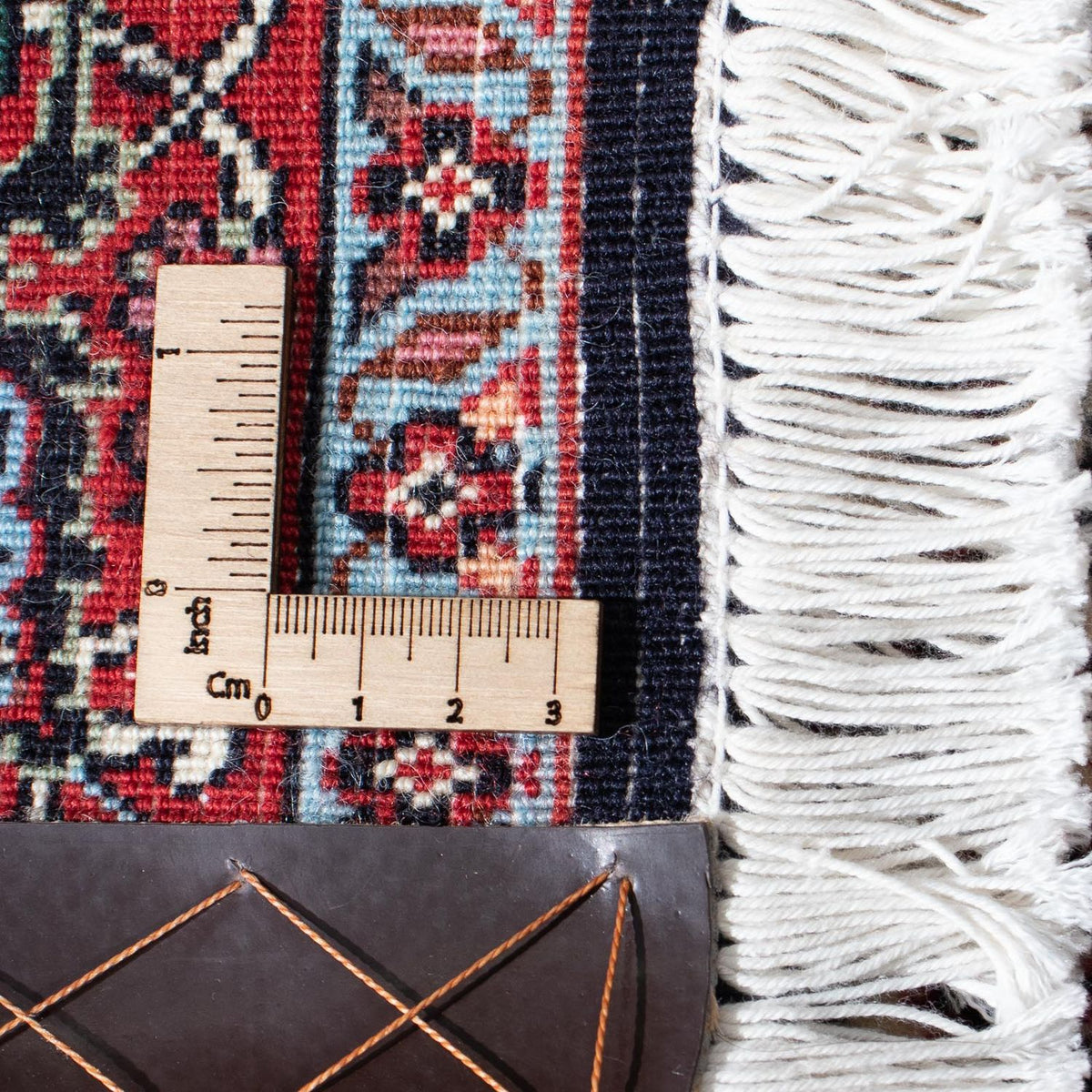 Tapis de couloir Tapis persan - Bidjar - 212 x 74 cm - rouge foncé