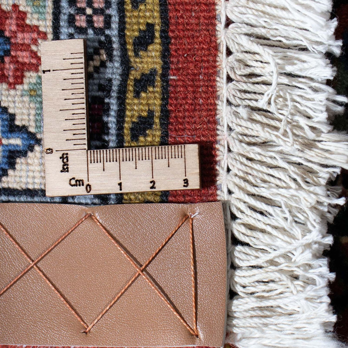 Tapis de couloir Tapis persan - Bidjar - 225 x 61 cm - beige