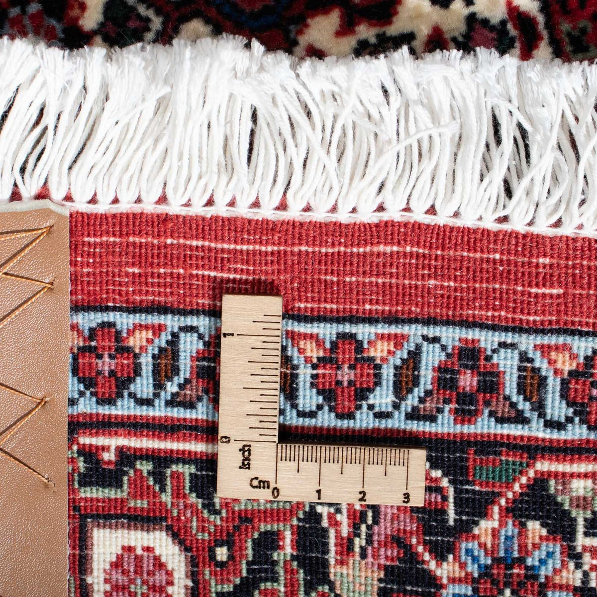 Tapis de couloir Tapis persan - Bidjar - 207 x 73 cm - rouge clair