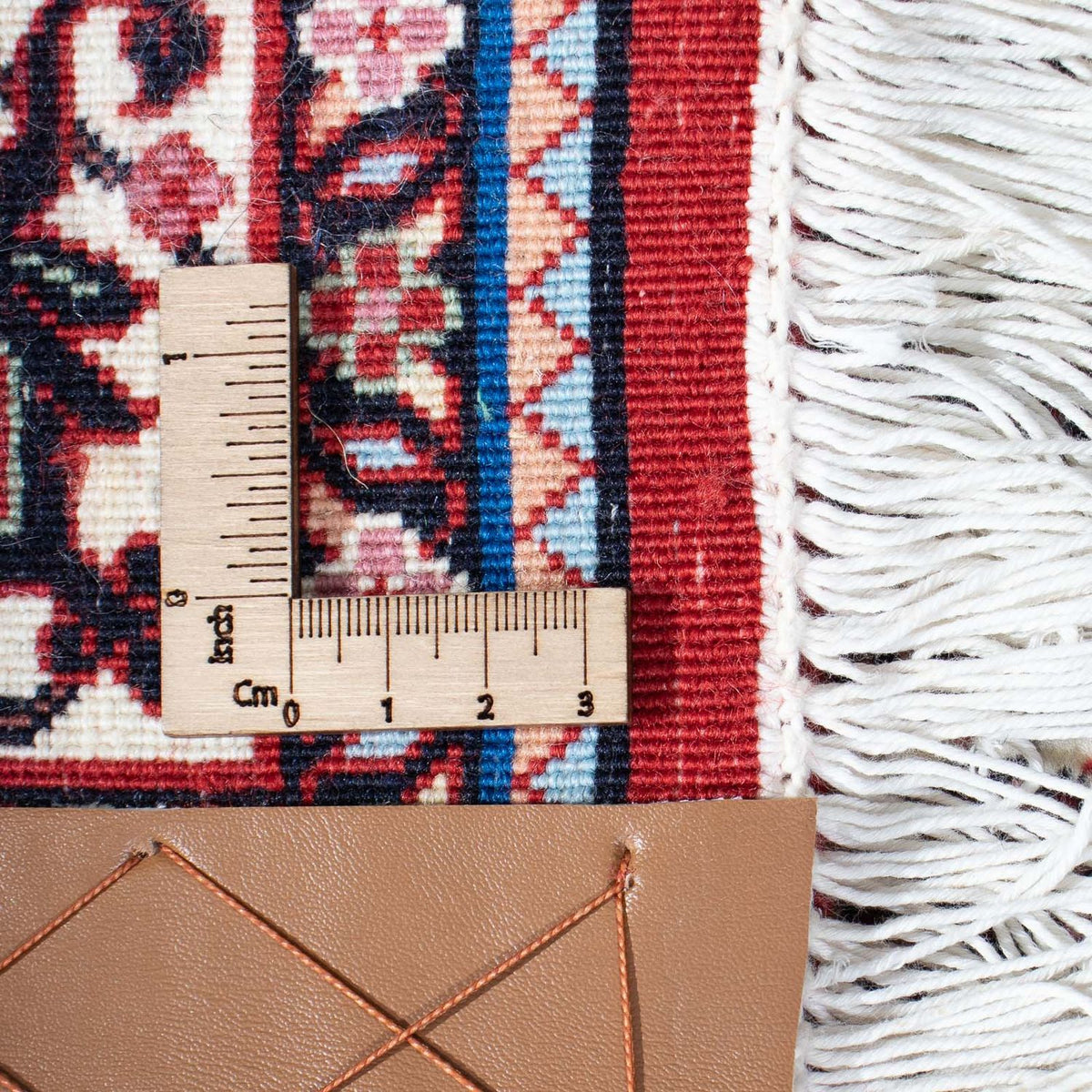 Tapis de couloir Tapis persan - Bidjar - 217 x 74 cm - beige