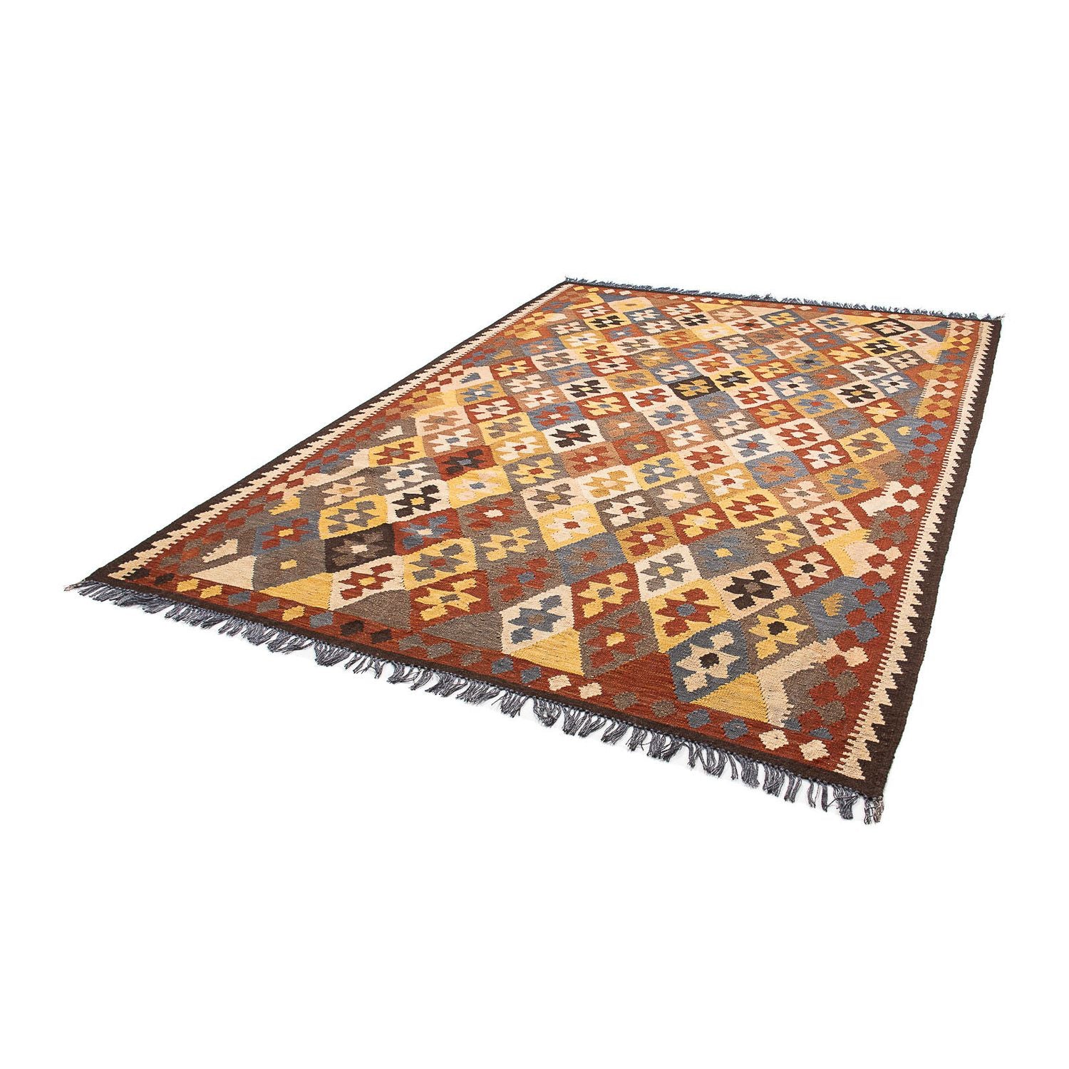 Tapis Kelim - Splash - 290 x 203 cm - multicolore