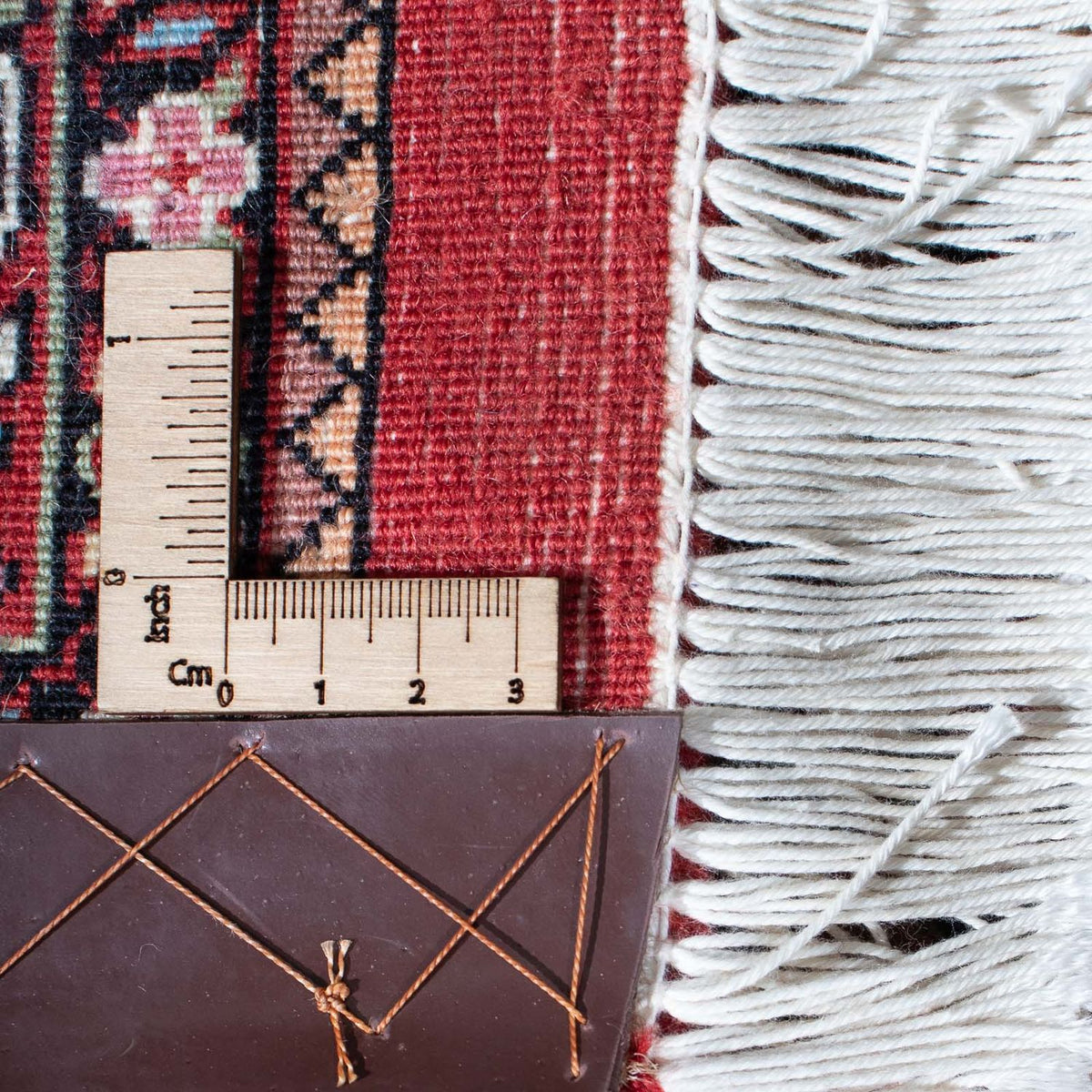 Tapis de couloir Tapis persan - Bidjar - 302 x 81 cm - rouge