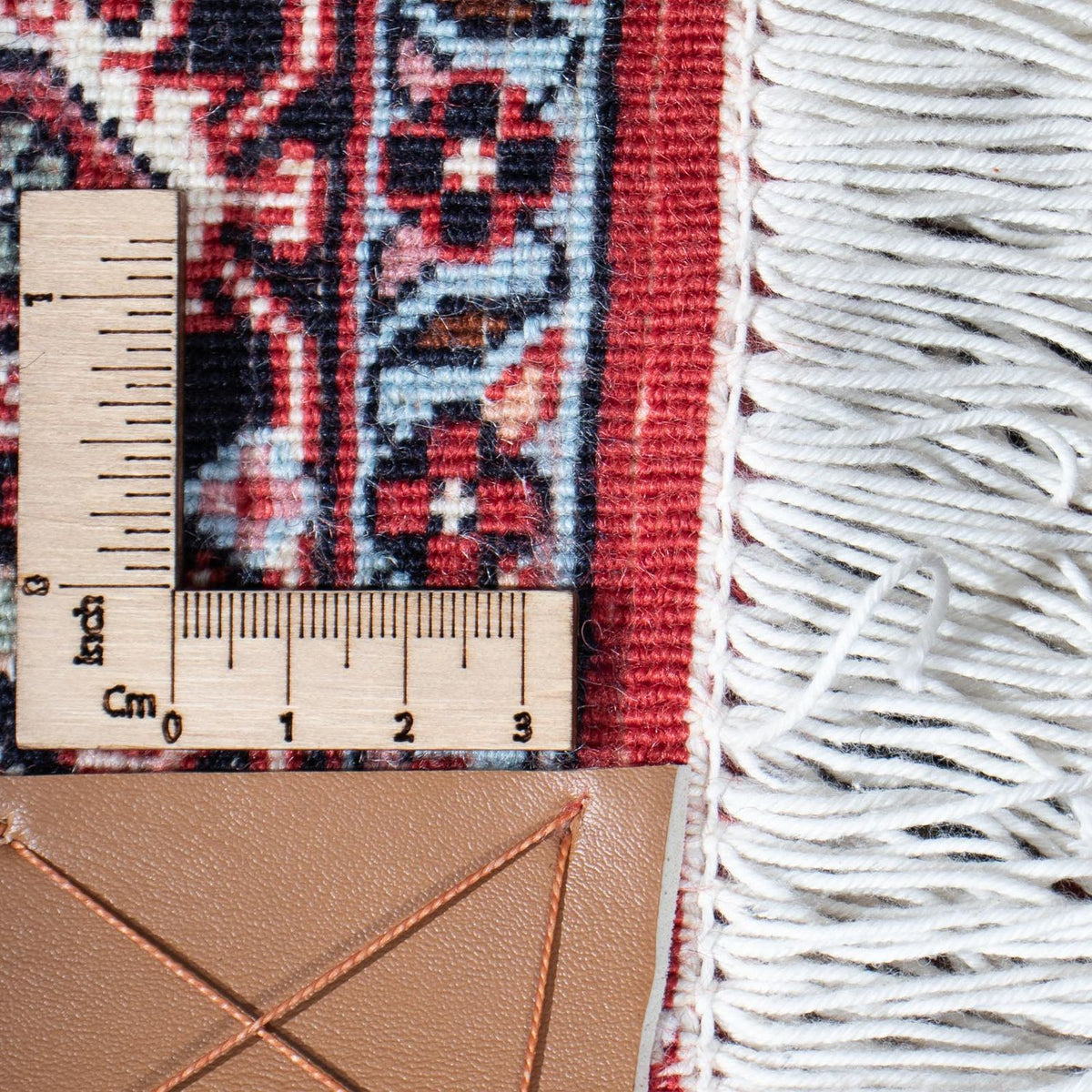 Tapis de couloir Tapis persan - Bidjar - 206 x 75 cm - rouge clair