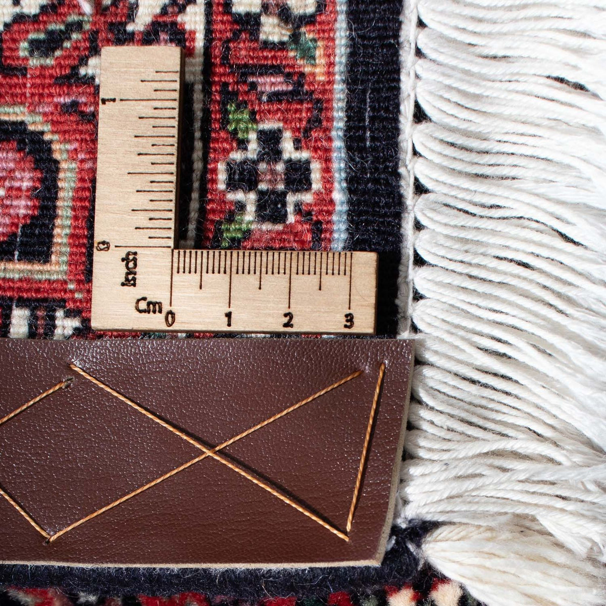 Tapis de couloir Tapis persan - Bidjar - 300 x 83 cm - rouge foncé