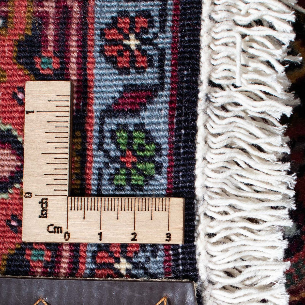 Tapis de couloir Tapis persan - Bidjar - 248 x 74 cm - bleu