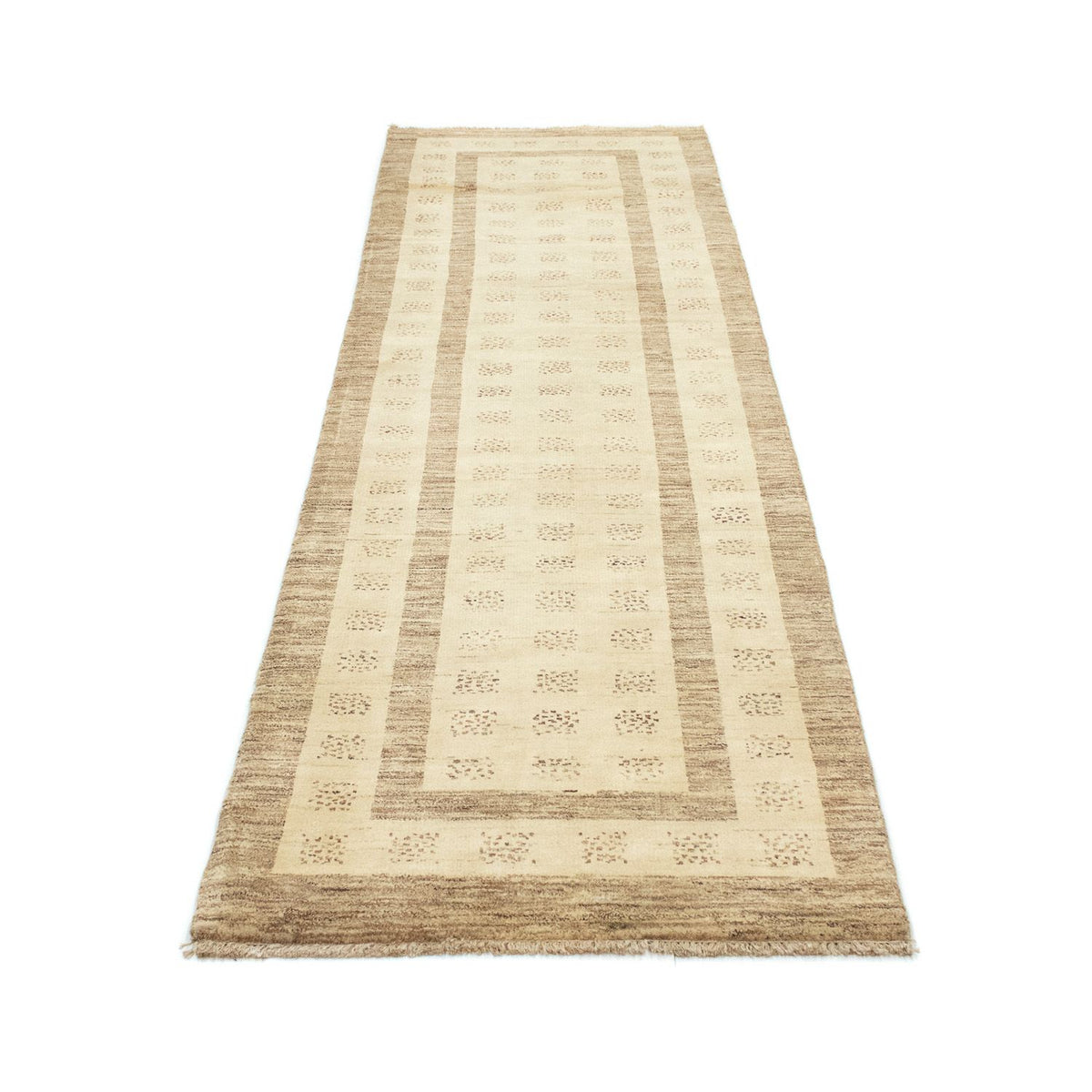 Tapis de couloir Tapis Gabbeh - Indus - 295 x 79 cm - beige