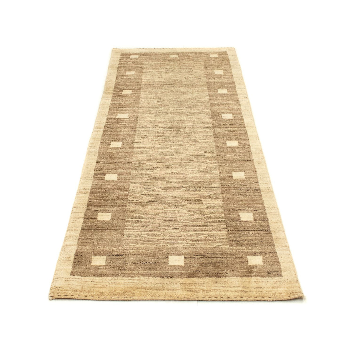 Tapis de couloir Tapis Gabbeh - Indus - 211 x 75 cm - beige