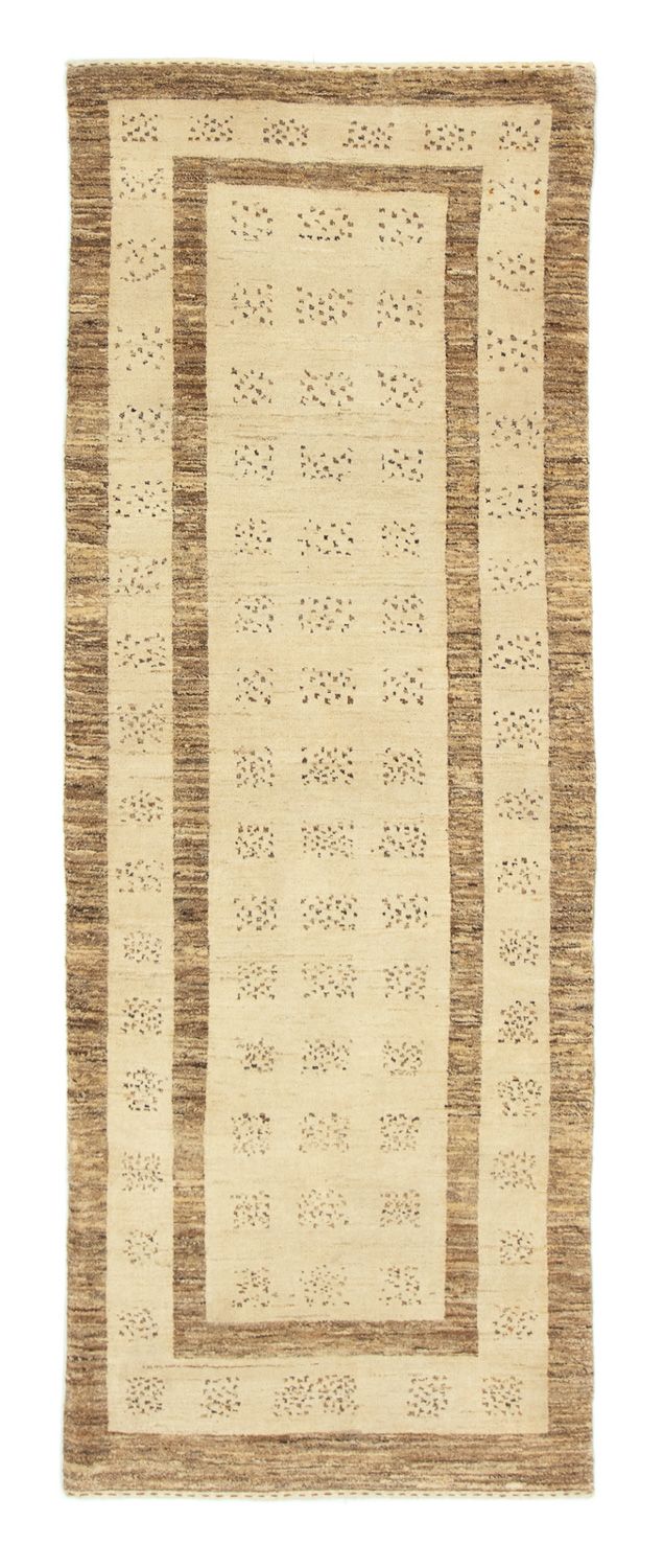 Tapis de couloir Tapis Gabbeh - Indus - 212 x 78 cm - beige