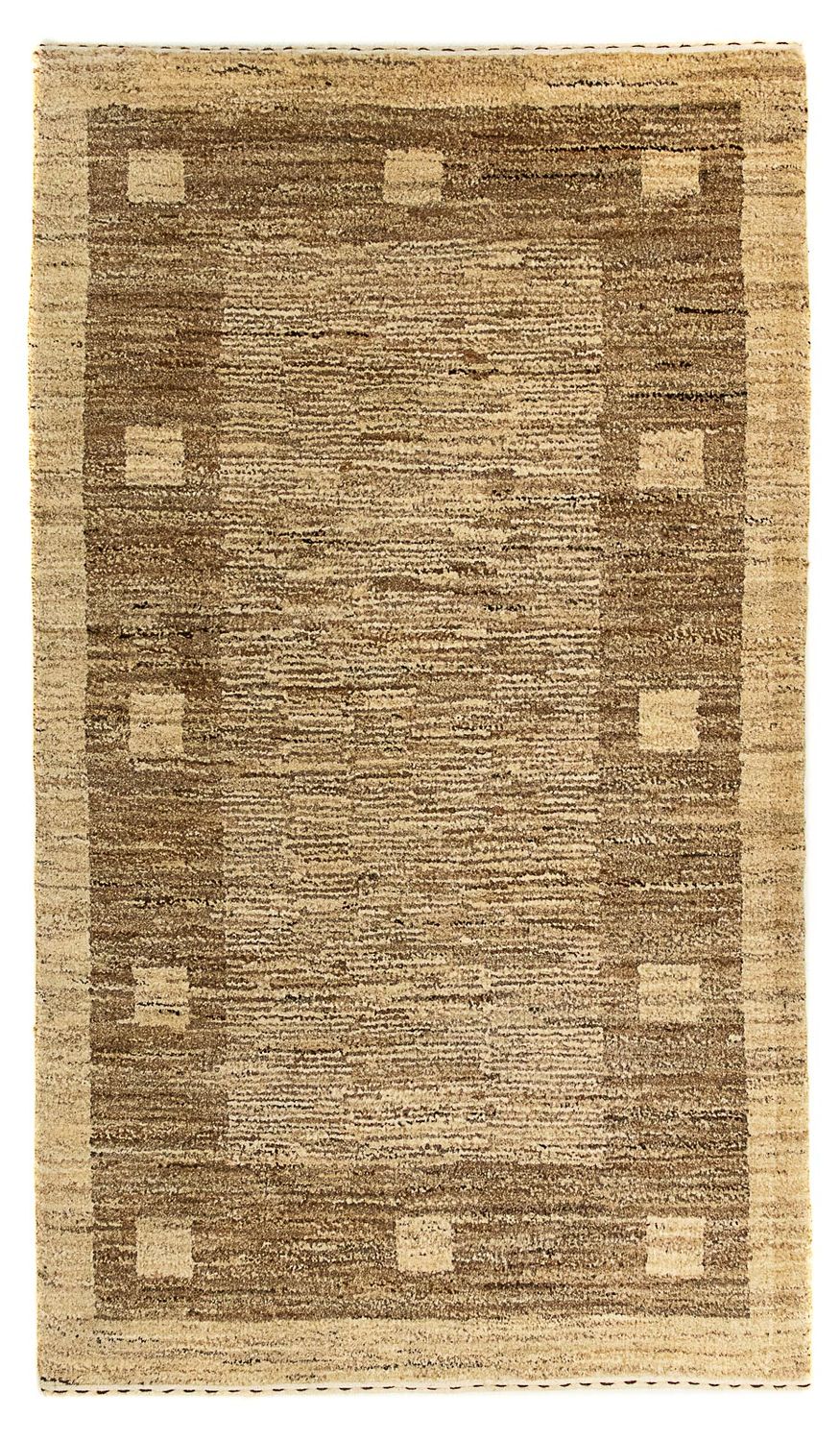 Tapis Gabbeh - Indus - 126 x 77 cm - marron clair