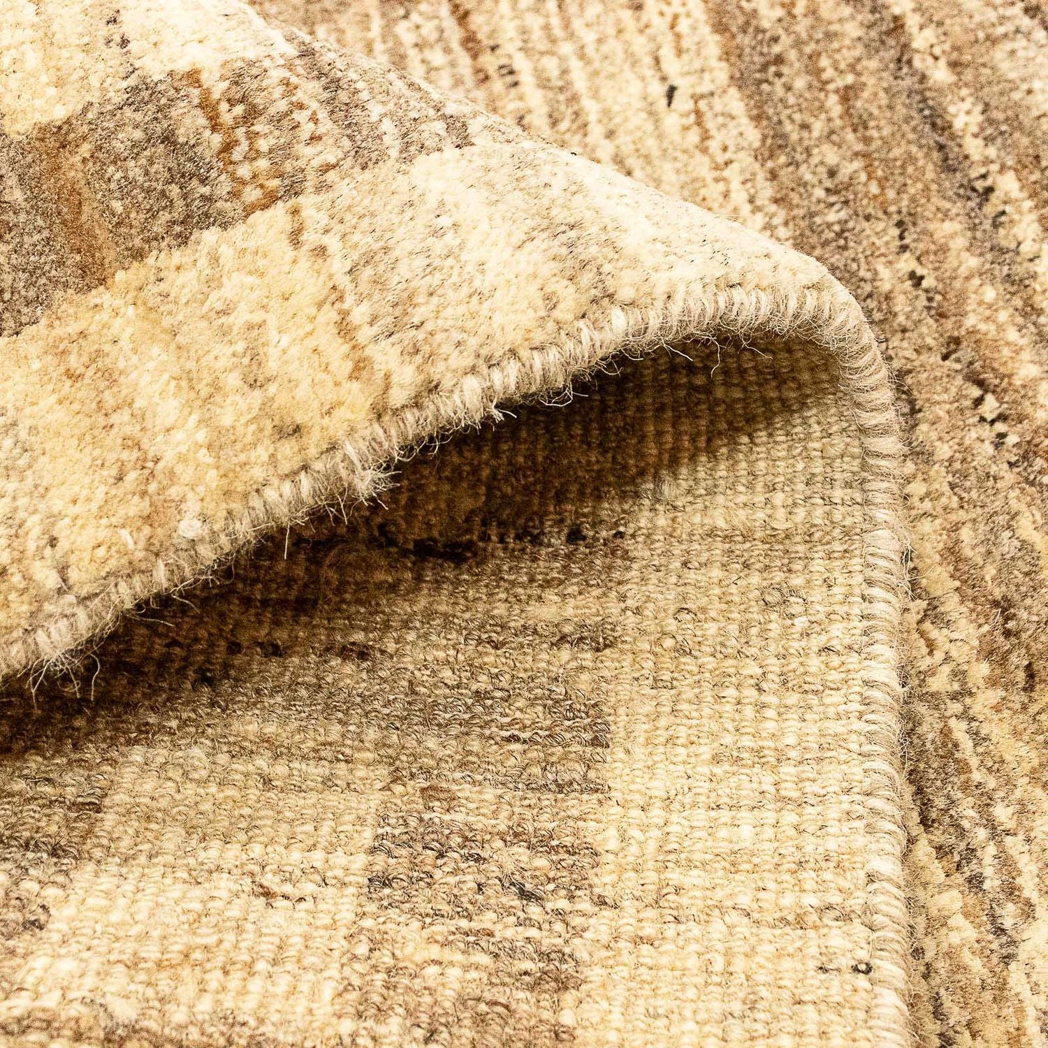 Tapis Gabbeh - Indus - 126 x 77 cm - marron clair