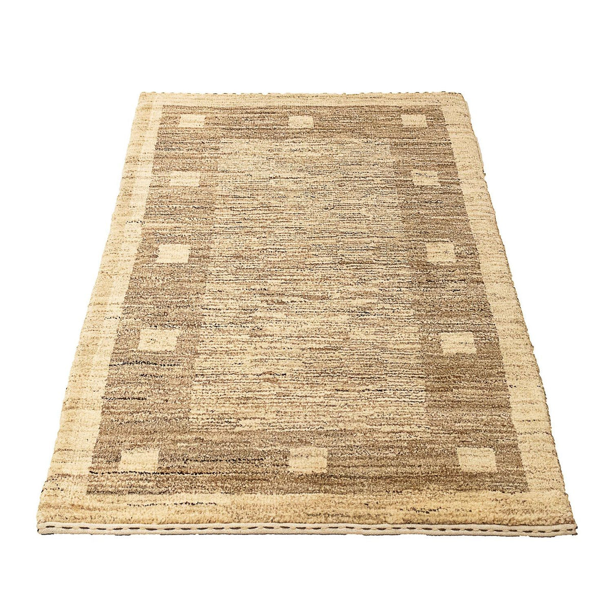 Tapis Gabbeh - Indus - 126 x 77 cm - marron clair