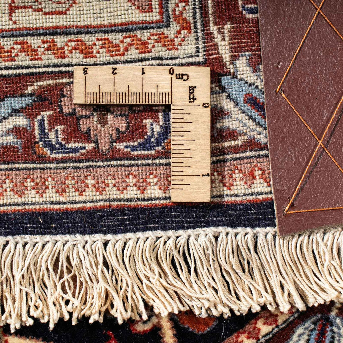 Tapis persan - Ghom - 210 x 132 cm - bleu foncé