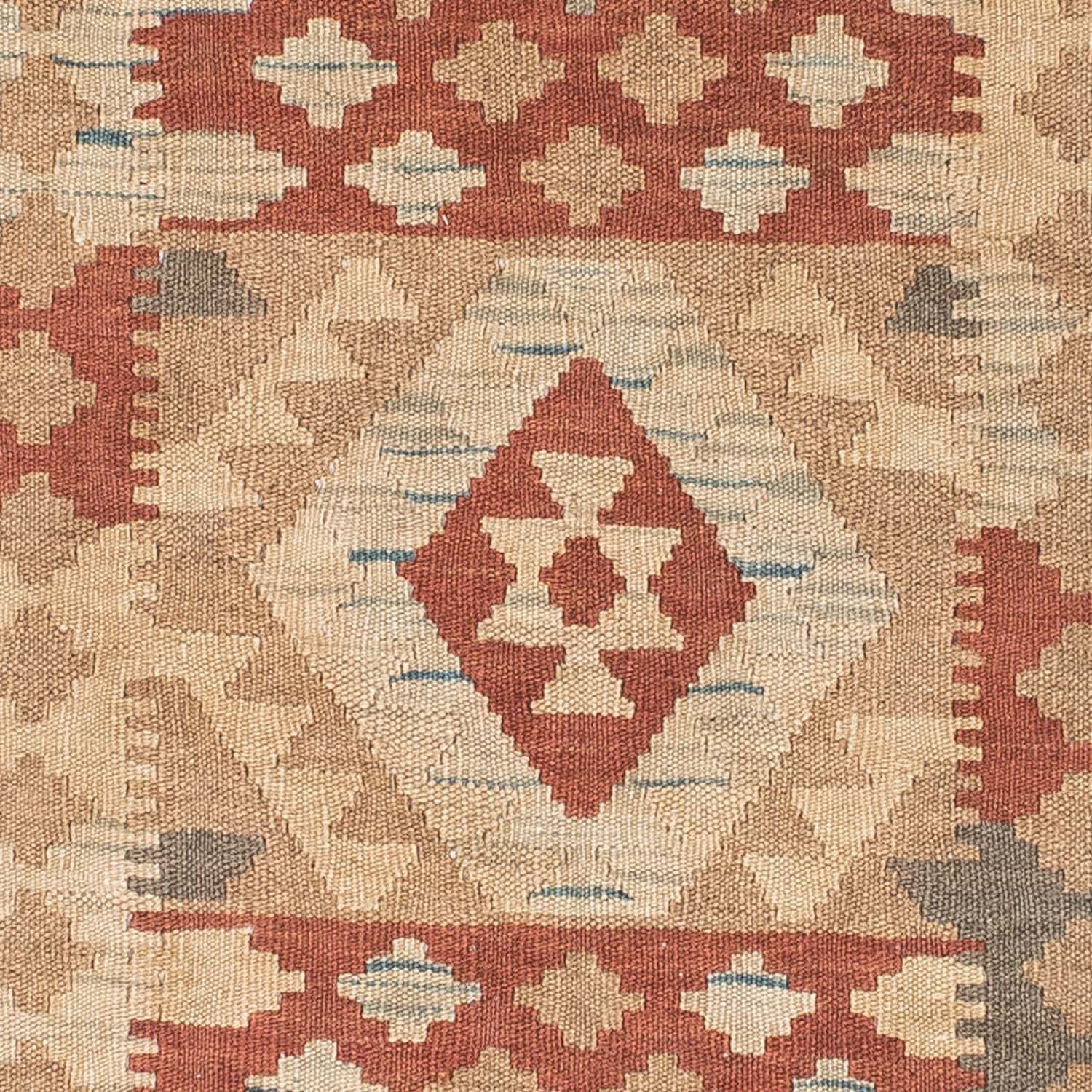 Tapis de couloir Tapis Kelim - Oriental - 212 x 79 cm - marron clair