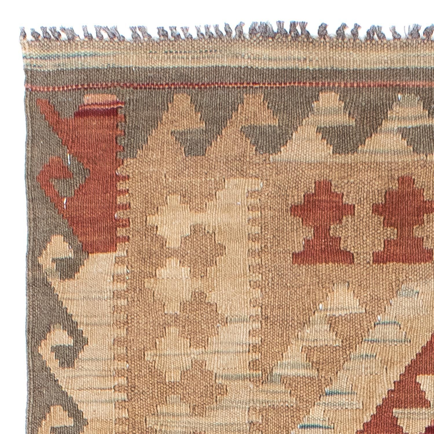 Tapis de couloir Tapis Kelim - Oriental - 212 x 79 cm - marron clair