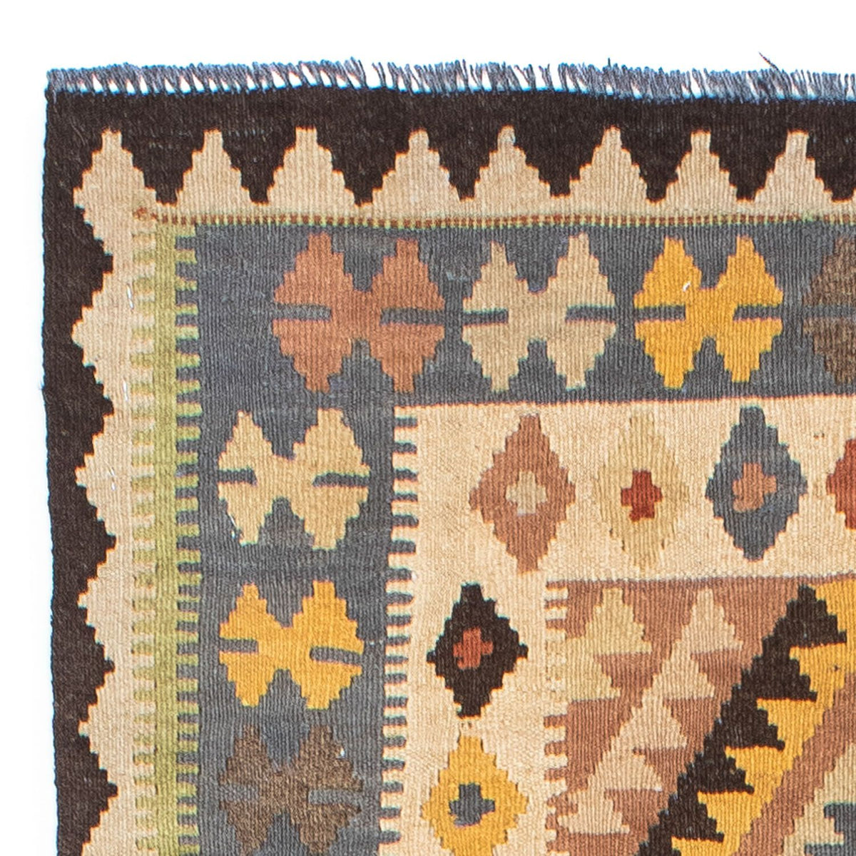 Tapis de couloir Tapis Kelim - Oriental - 208 x 82 cm - beige