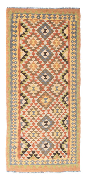 Tapis de couloir Tapis Kelim - Oriental - 200 x 91 cm - marron clair