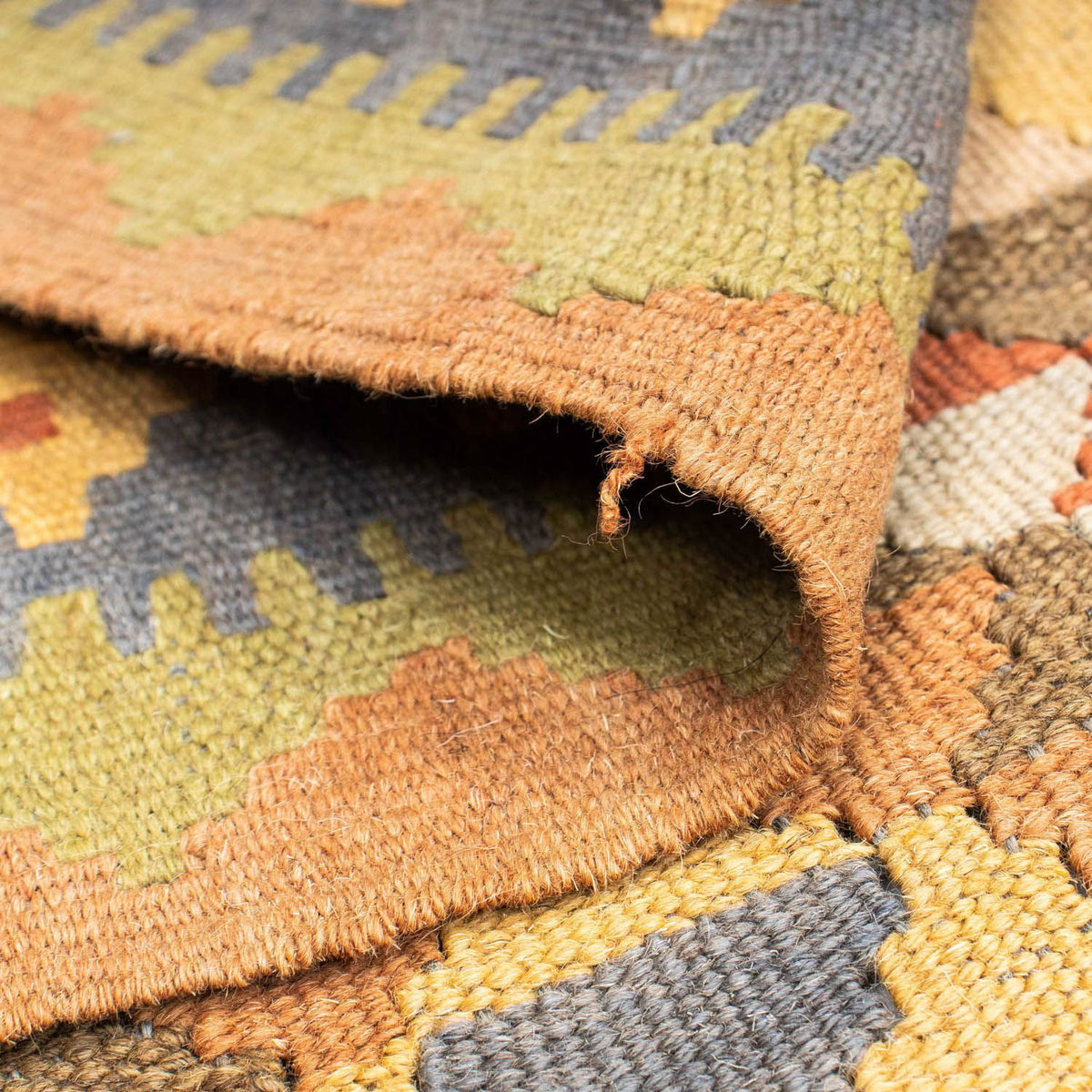 Tapis de couloir Tapis Kelim - Oriental - 200 x 91 cm - marron clair