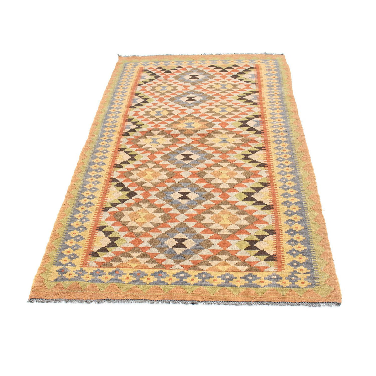 Tapis de couloir Tapis Kelim - Oriental - 200 x 91 cm - marron clair