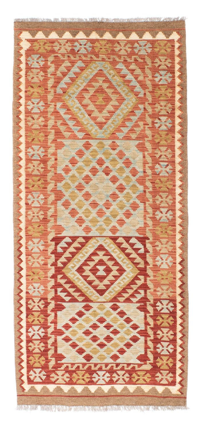 Tapis de couloir Tapis Kelim - Oriental - 193 x 84 cm - rouge clair