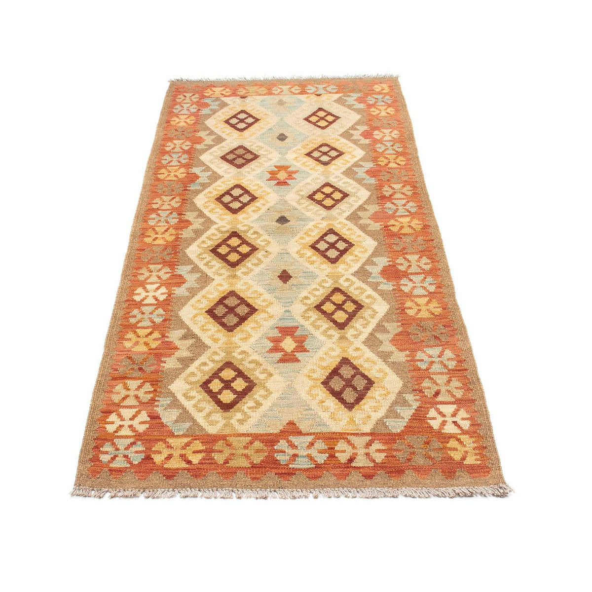Tapis de couloir Tapis Kelim - Oriental - 201 x 78 cm - beige