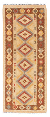 Tapis de couloir Tapis Kelim - Oriental - 200 x 79 cm - marron clair