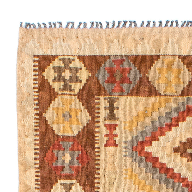 Tapis de couloir Tapis Kelim - Oriental - 200 x 79 cm - marron clair