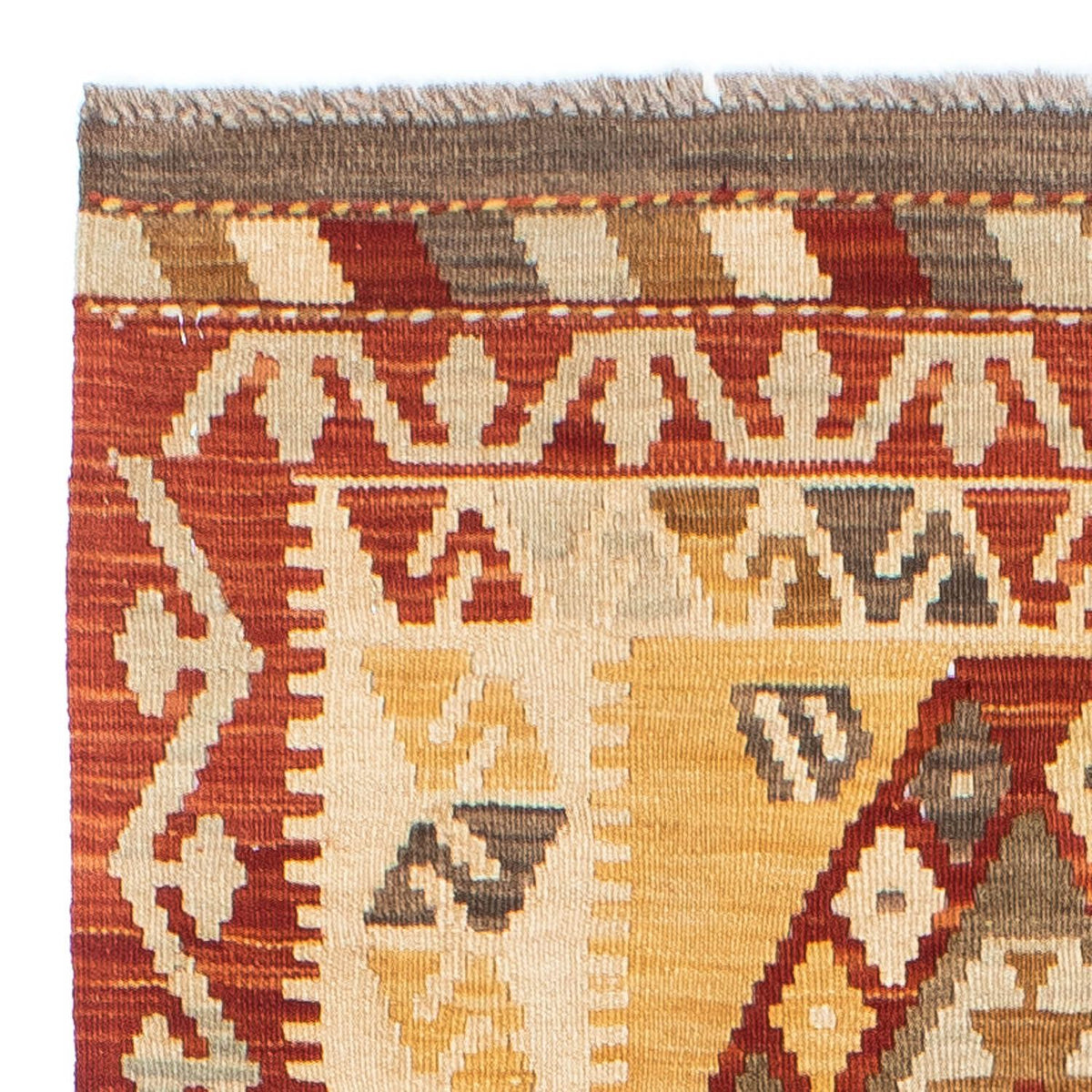 Tapis de couloir Tapis Kelim - Oriental - 189 x 71 cm - rouille