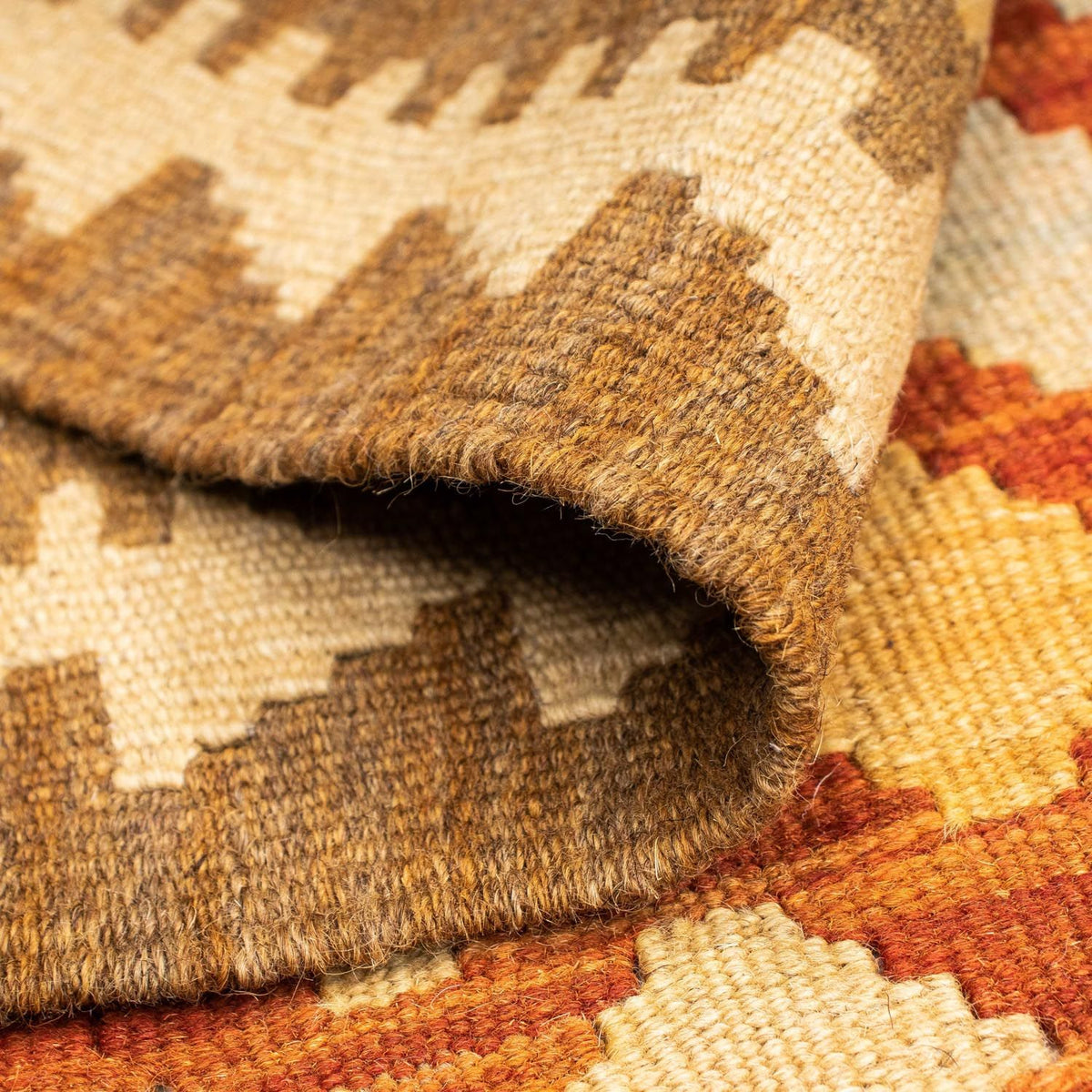 Tapis de couloir Tapis Kelim - Oriental - 191 x 74 cm - marron clair