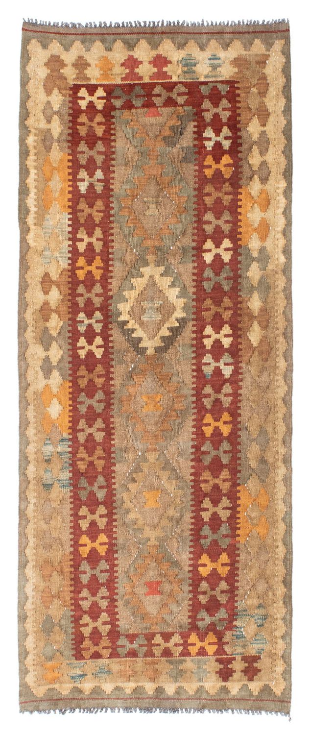 Tapis de couloir Tapis Kelim - Oriental - 198 x 81 cm - marron clair