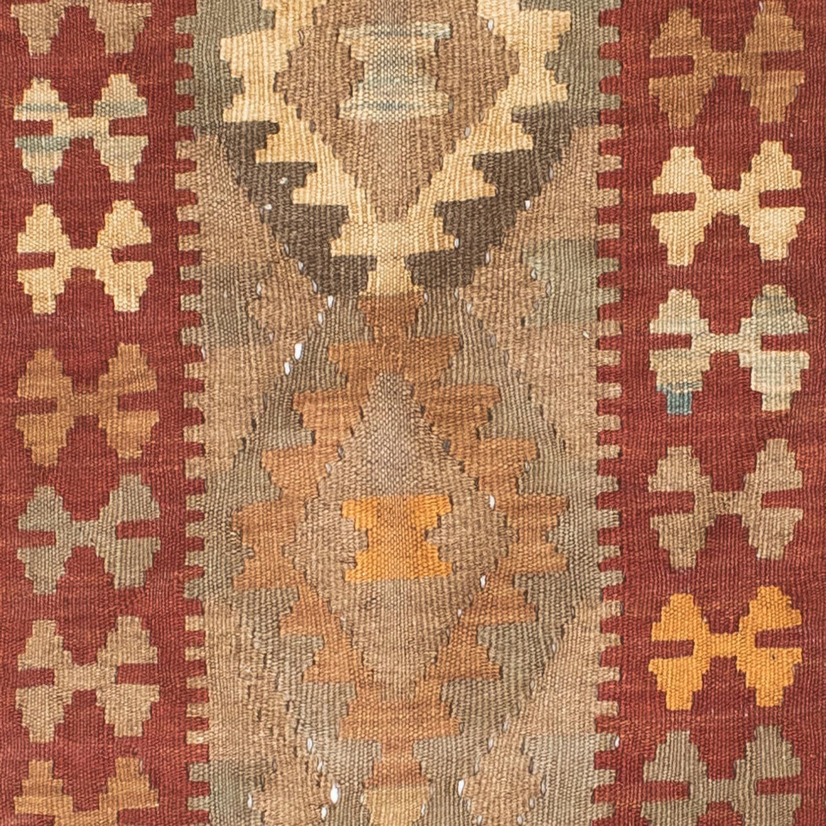 Tapis de couloir Tapis Kelim - Oriental - 198 x 81 cm - marron clair
