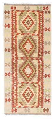 Tapis de couloir Tapis Kelim - Oriental - 196 x 86 cm - beige
