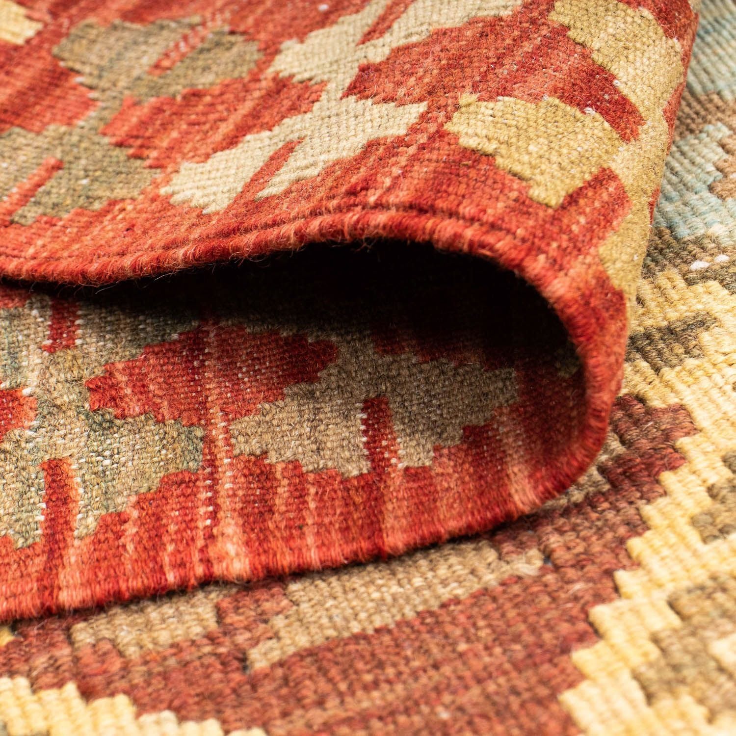 Tapis de couloir Tapis Kelim - Oriental - 201 x 73 cm - rouge