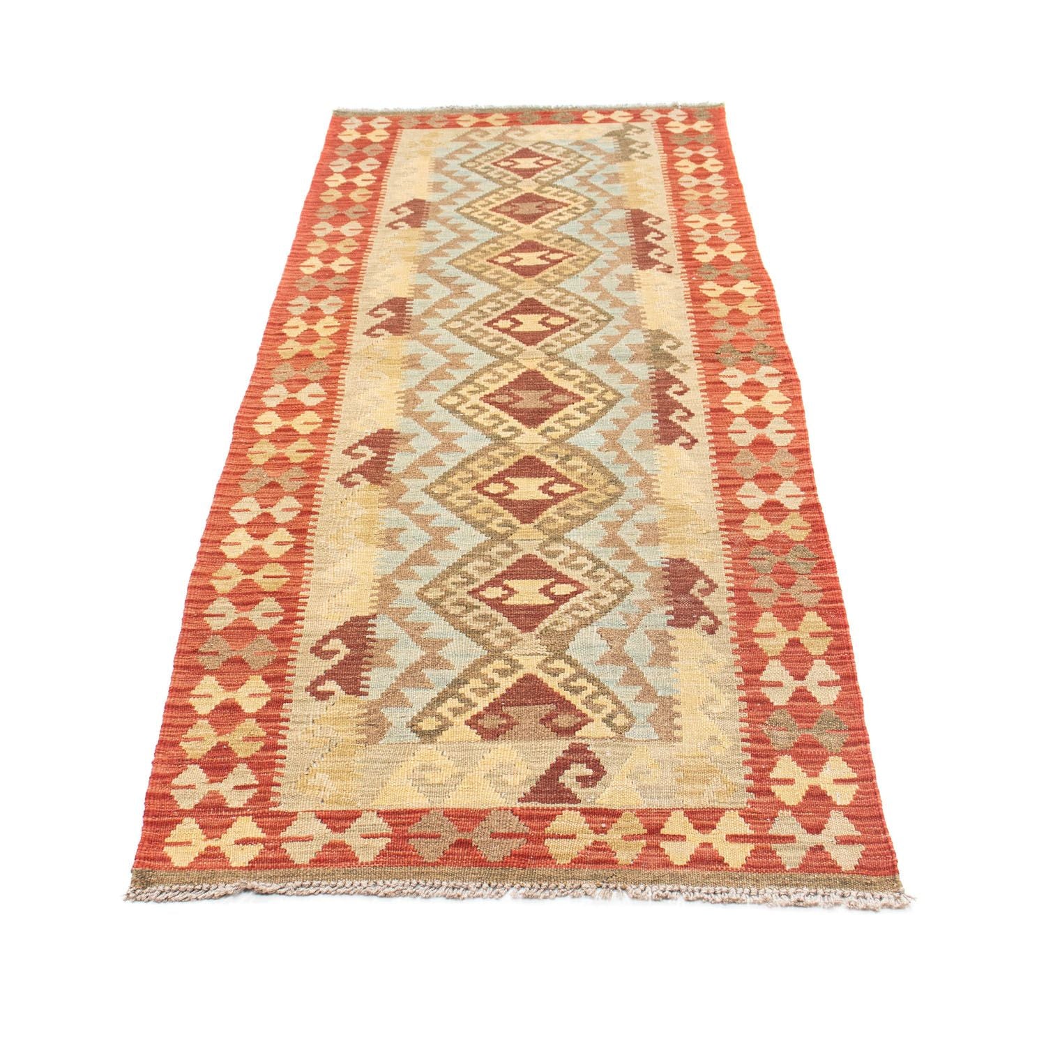 Tapis de couloir Tapis Kelim - Oriental - 201 x 73 cm - rouge