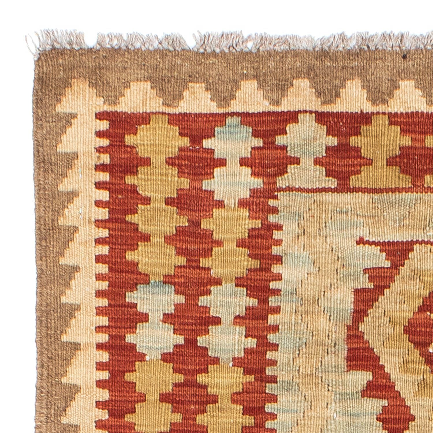 Tapis de couloir Tapis Kelim - Oriental - 200 x 85 cm - beige