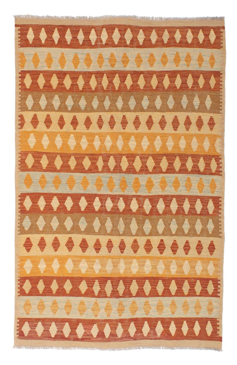 Tapis Kelim - Oriental - 201 x 154 cm - multicolore