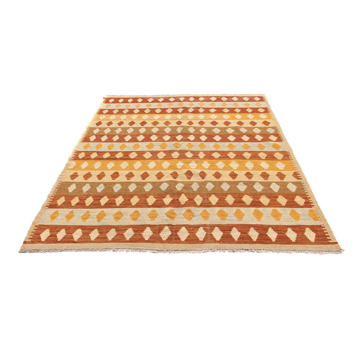 Tapis Kelim - Oriental - 201 x 154 cm - multicolore