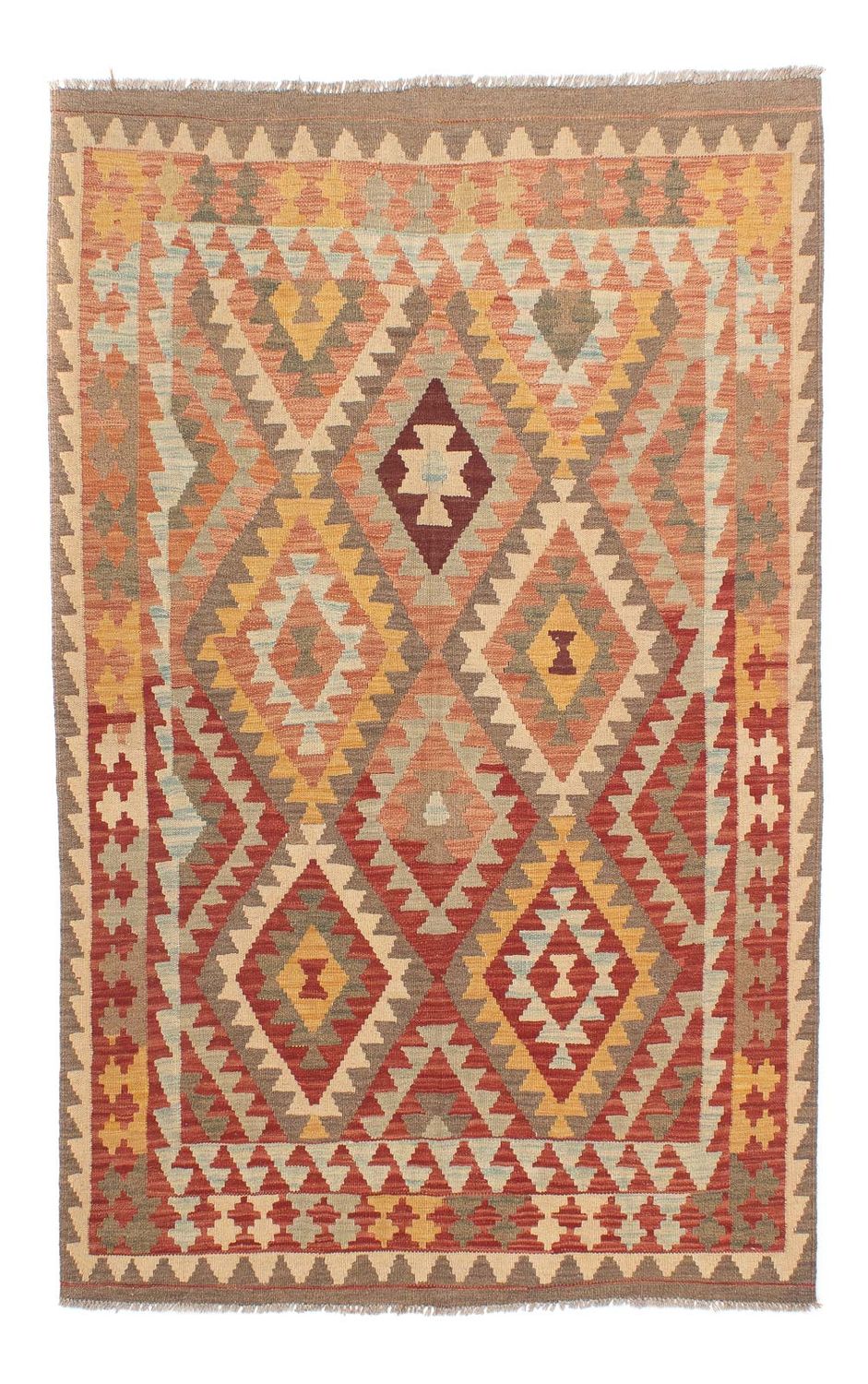 Tapis Kelim - Oriental - 202 x 147 cm - multicolore