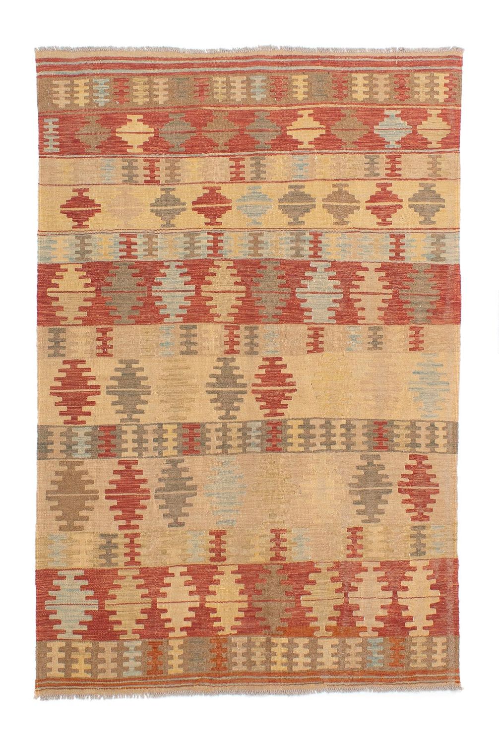 Tapis Kelim - Oriental - 196 x 152 cm - multicolore