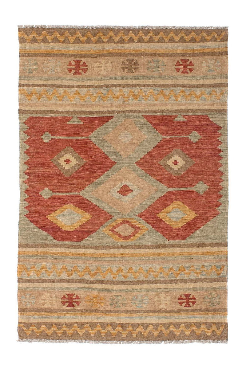 Tapis Kelim - Splash - 192 x 126 cm - multicolore