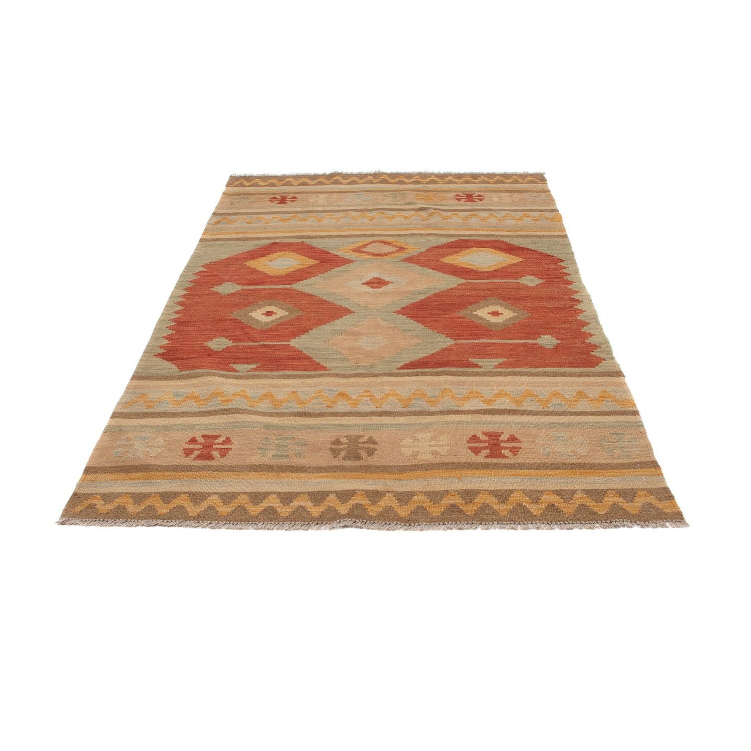 Tapis Kelim - Splash - 192 x 126 cm - multicolore