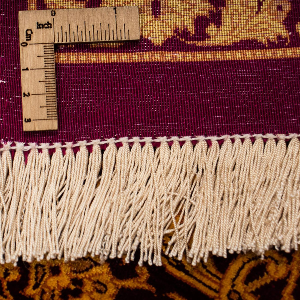 Tapis en soie - Ghom soie - Premium - 216 x 132 cm - bleu foncé