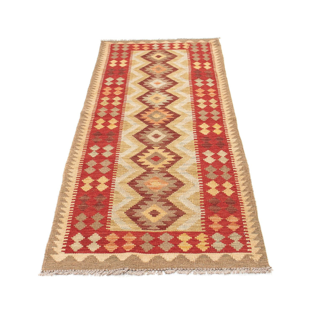 Tapis de couloir Tapis Kelim - Splash - 194 x 69 cm - multicolore