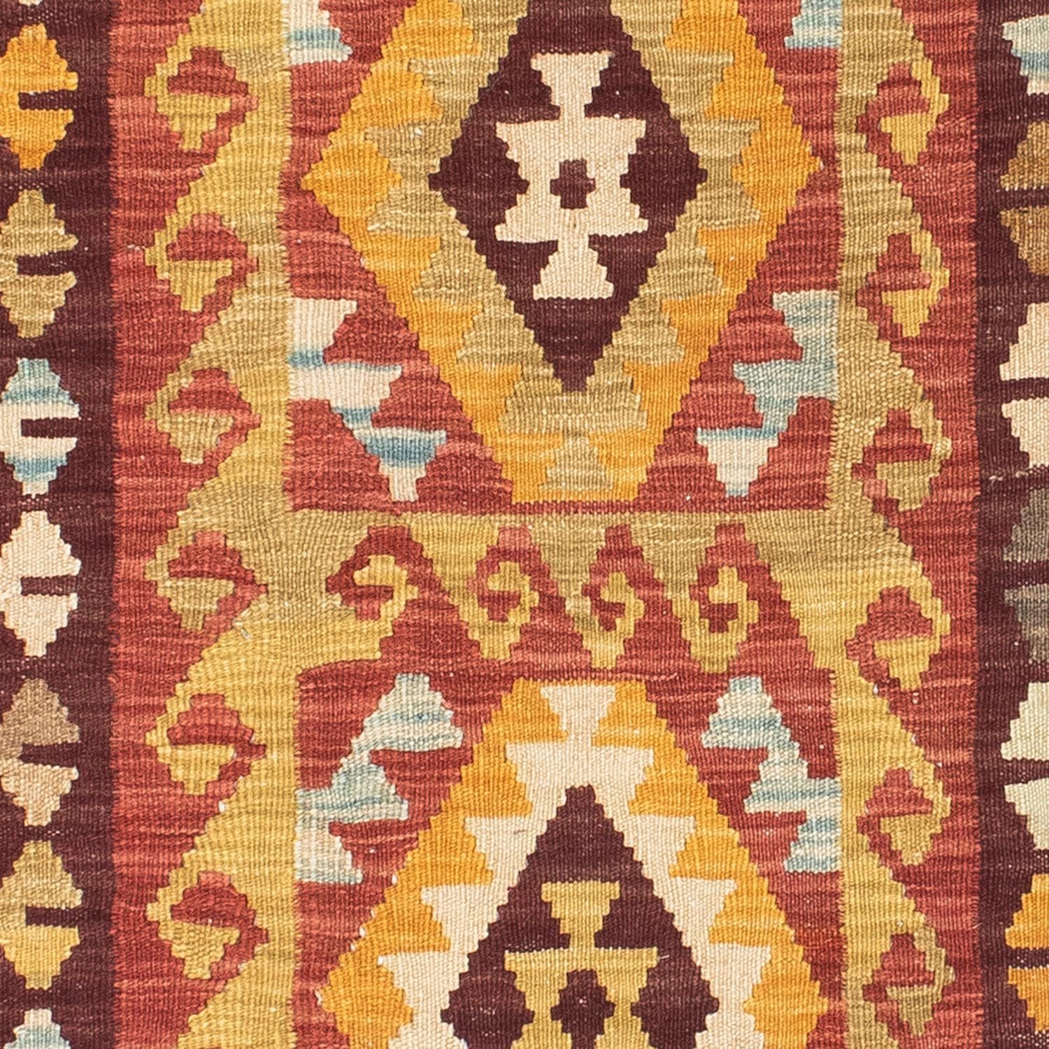 Tapis de couloir Tapis Kelim - Oriental - 204 x 77 cm - rouge