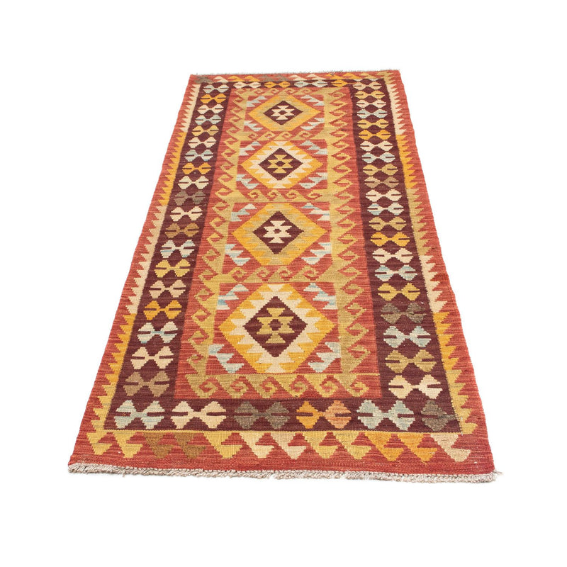 Tapis de couloir Tapis Kelim - Oriental - 204 x 77 cm - rouge