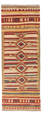 Tapis de couloir Tapis Kelim - Oriental - 204 x 73 cm - multicolore