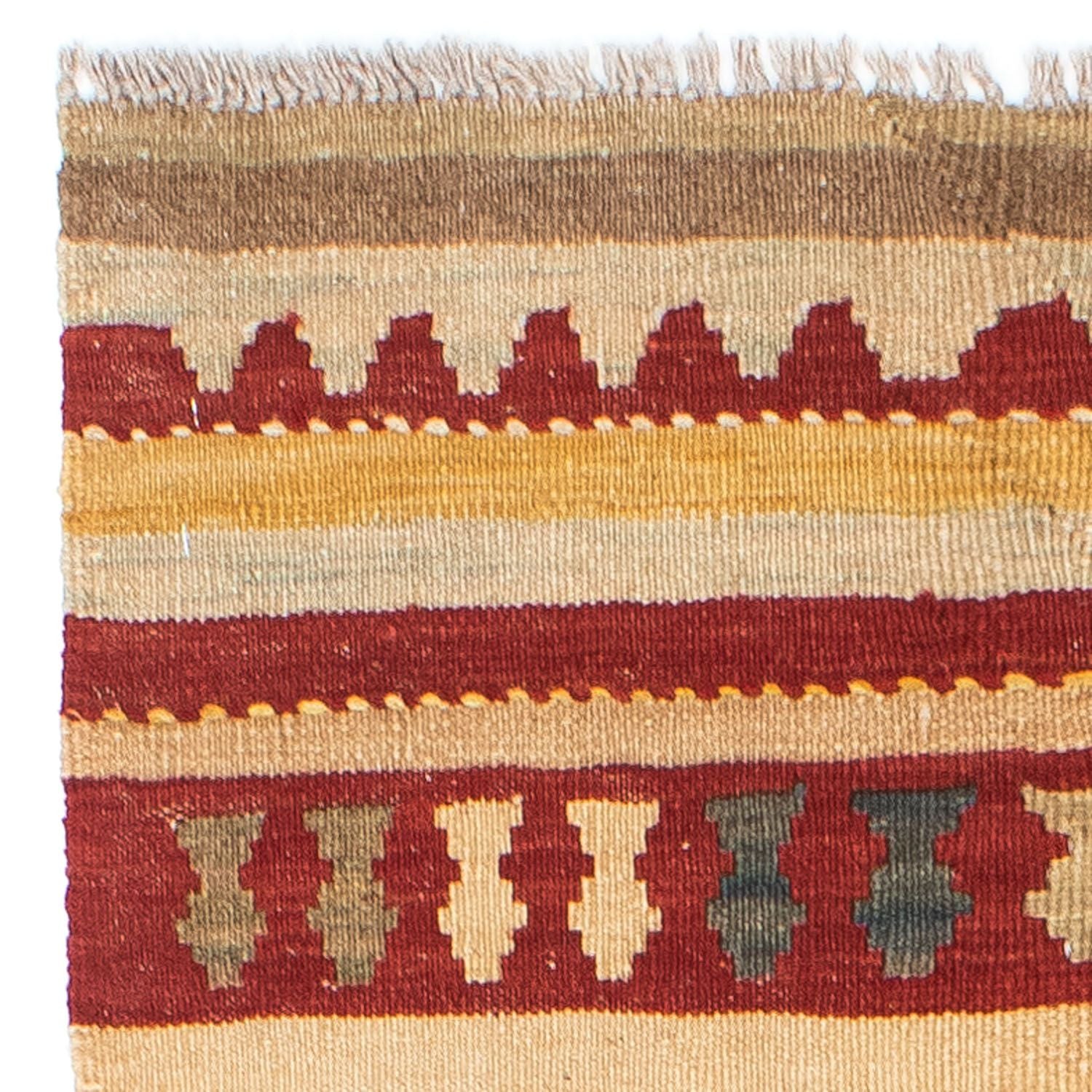 Tapis de couloir Tapis Kelim - Oriental - 204 x 73 cm - multicolore
