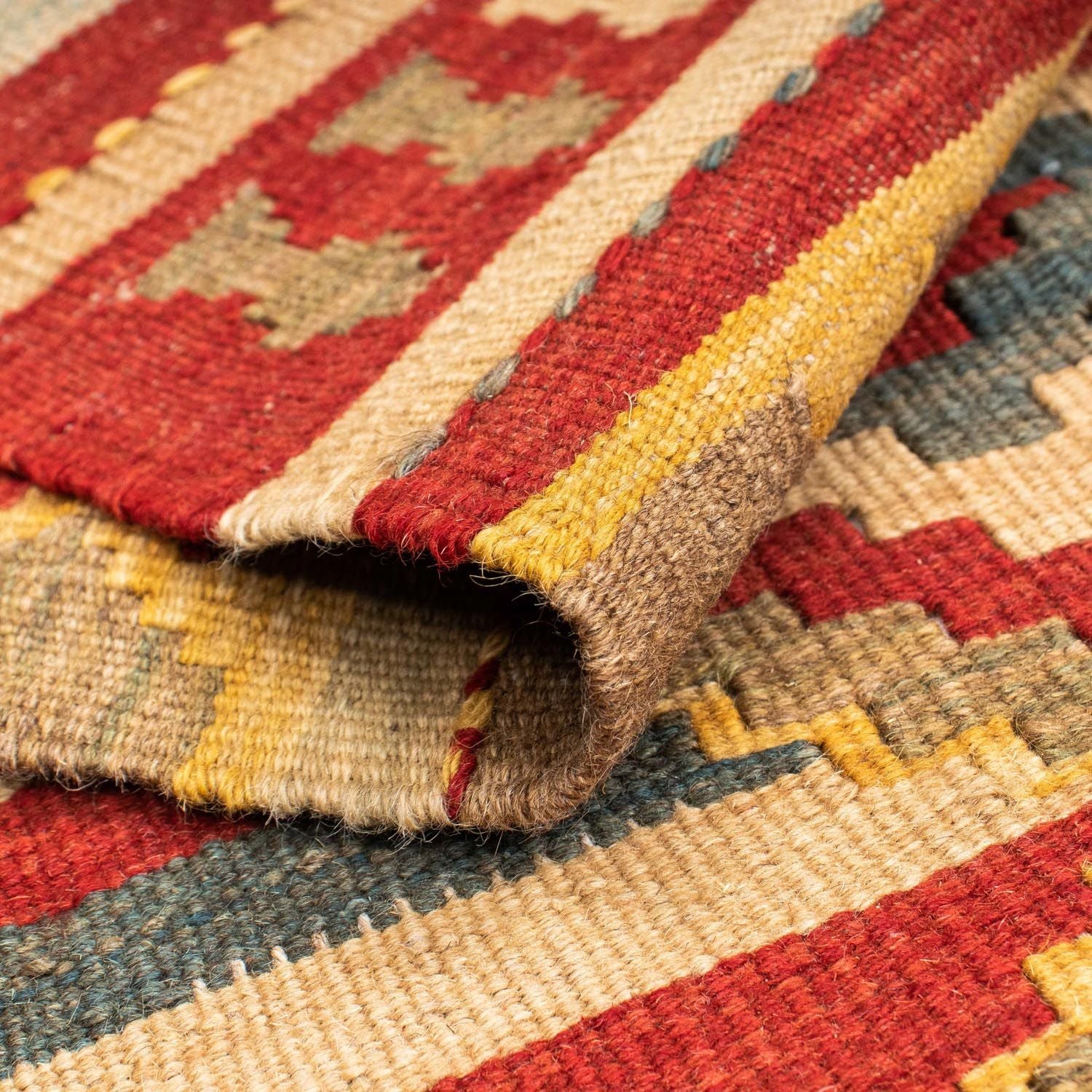 Tapis de couloir Tapis Kelim - Oriental - 204 x 73 cm - multicolore